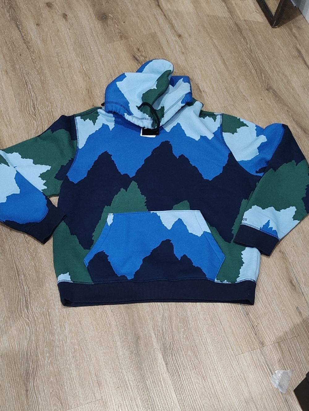 DSG Blue & Green Mountain-Print Zip Hoodie
